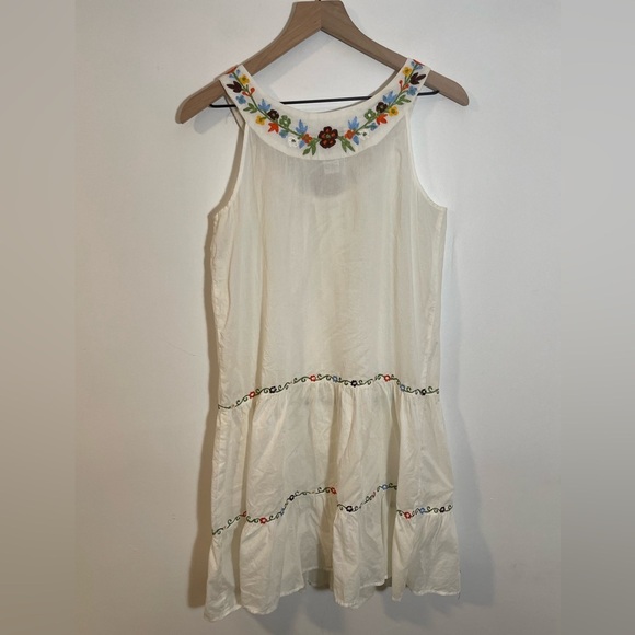 Tommy Bahama White Embroidered Cotton Floral Dress Beach Swim Cottagecore Sz Med - Picture 3 of 10